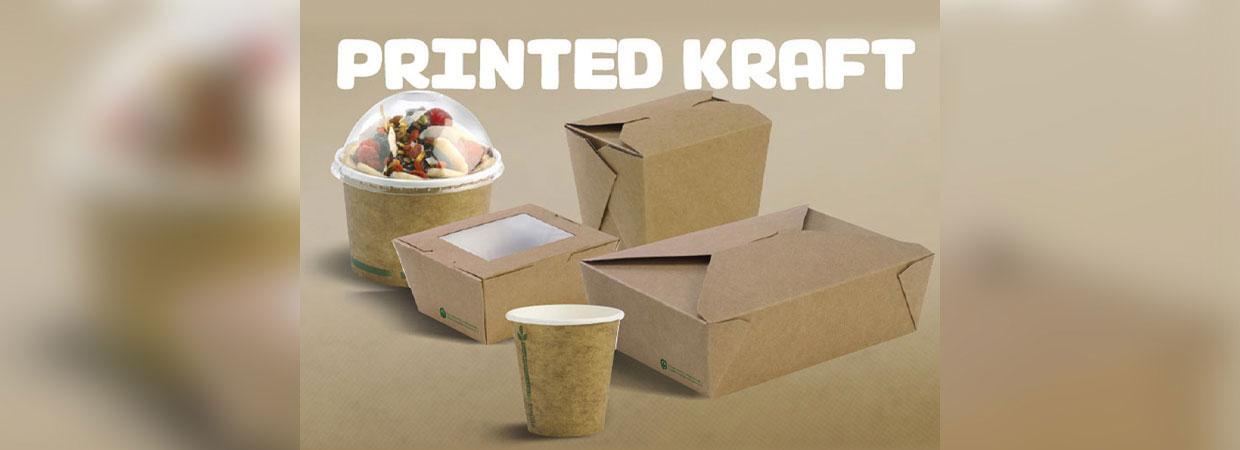 Printed kraft paper products