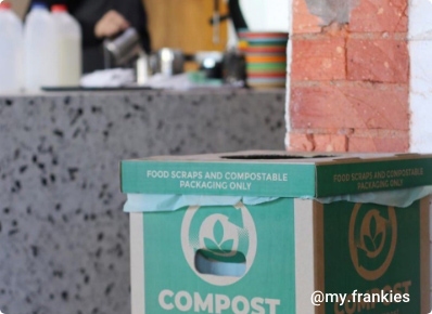 food packaging compost service paper bin